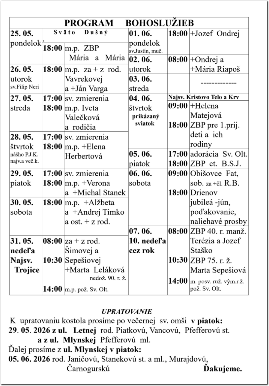 Farsky list RK Drienov