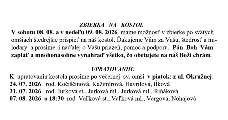 Farsky list RK Drienov