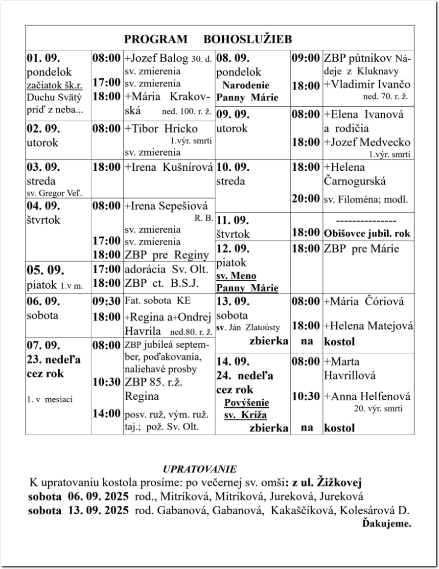 Farsky list RK Drienov