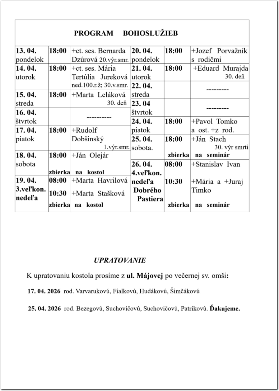 Farsky list RK Drienov